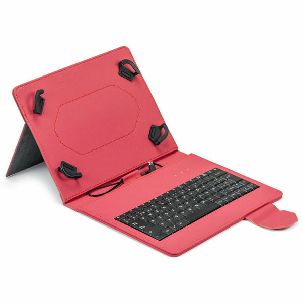 iPad Case + Keyboard Maillon Technologique MTKEYUSBRED Black Red Spanish Qwerty-0