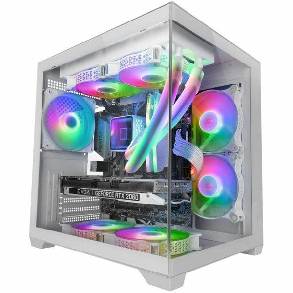 ATX Mini-tower Box Case Mars Gaming MCVIEW2W White-0