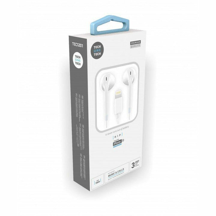 Headphones with Microphone Tech One Tech TEC1203 White 10 Units-1