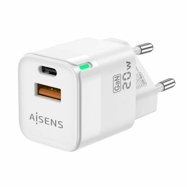 Wall Charger Aisens ASCH-20W2P002-W White 20 W (1 Unit)-0