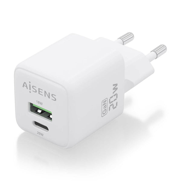 Wall Charger Aisens ASCH-20W2P010-W White 20 W (1 Unit)-0