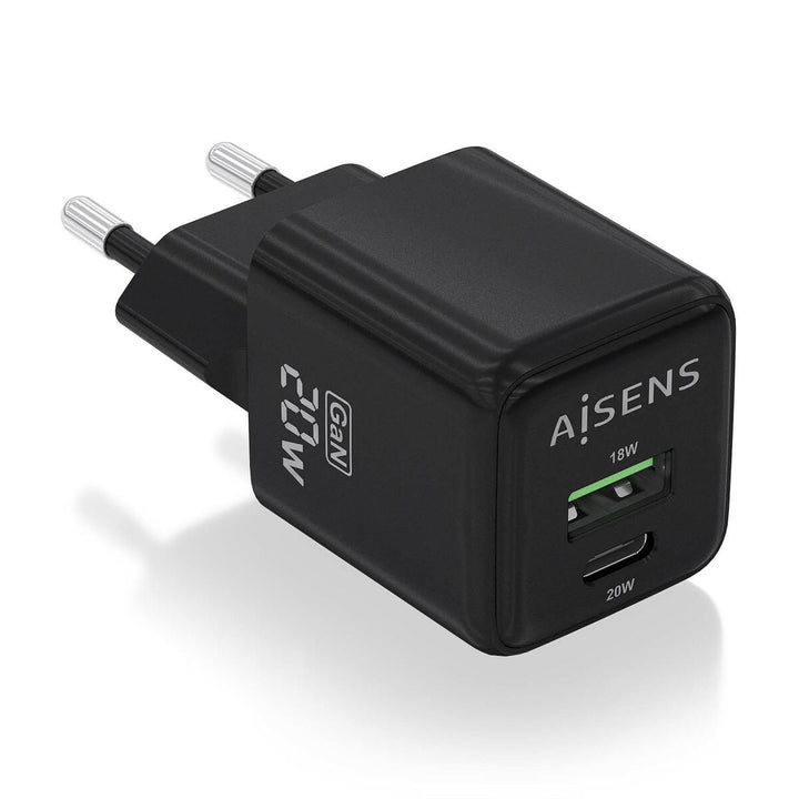 Wall Charger Aisens ASCH-20W2P011-BK 20 W Black (1 Unit)-0