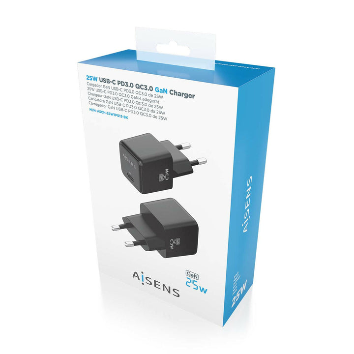 Wall Charger Aisens ASCH-25W1P013-BK 25 W Black (1 Unit)-1