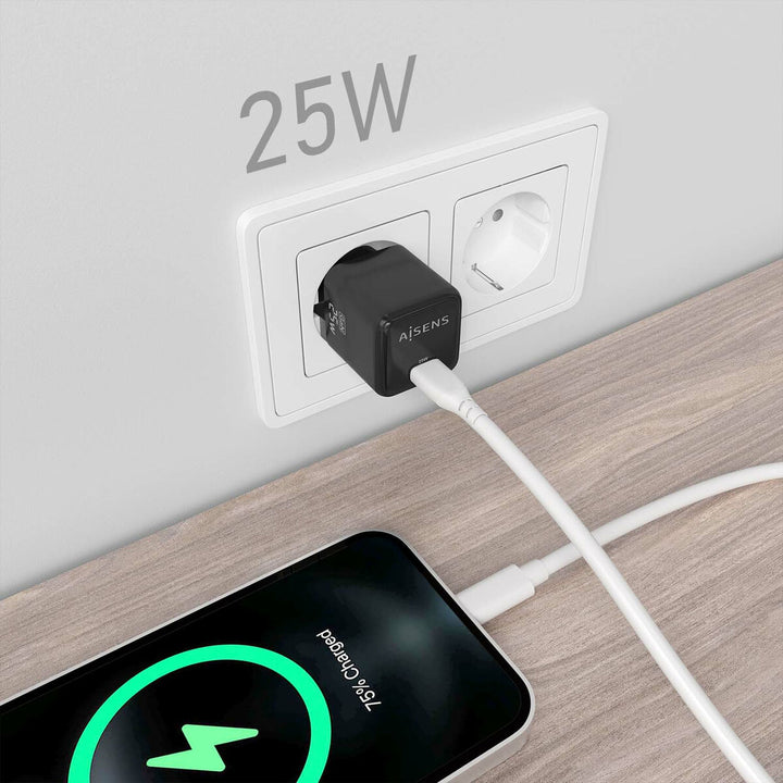 Wall Charger Aisens ASCH-25W1P013-BK 25 W Black (1 Unit)-2