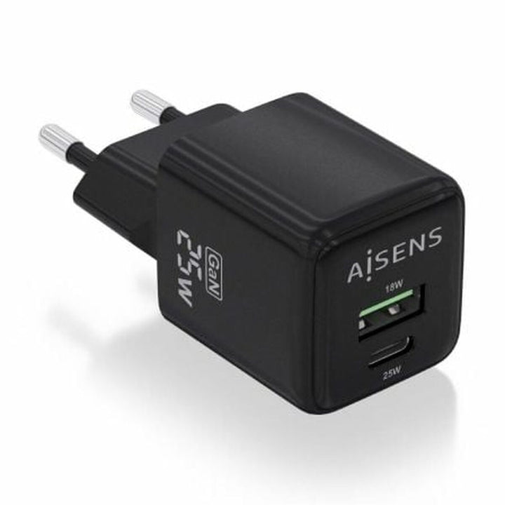Wall Charger Aisens ASCH-25W2P015-BK Black 25 W-0