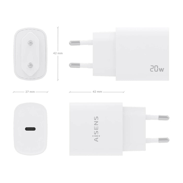 Wall Charger Aisens A110-0752 White 20 W (1 Unit)-2