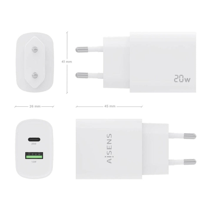 Wall Charger Aisens A110-0754 White 20 W (1 Unit)-2