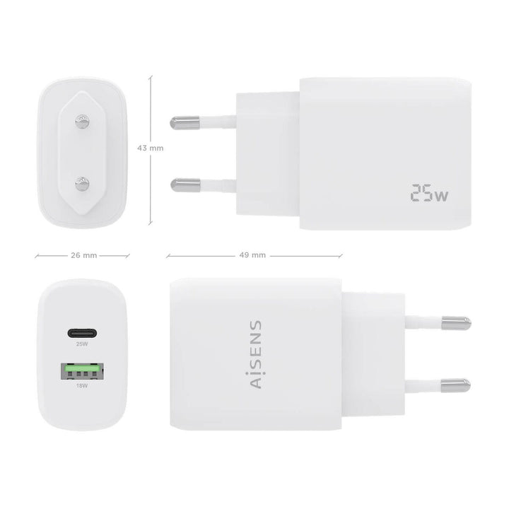 Wall Charger Aisens A110-0758 White 25 W (1 Unit)-2