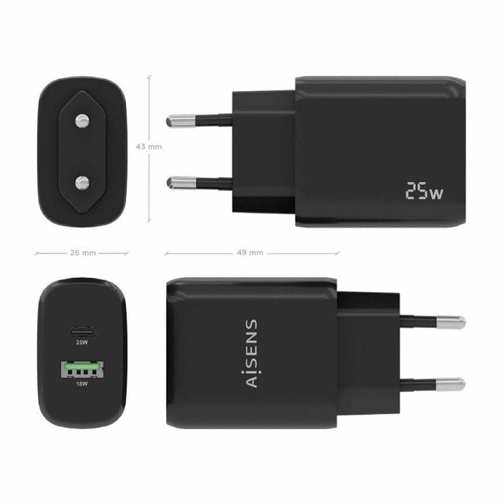 Wall Charger Aisens A110-0759 Black 25 W (1 Unit)-2