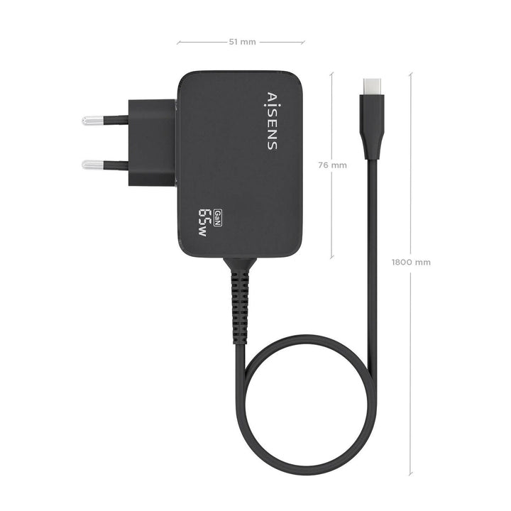Wall Charger Aisens ASCH-1PD65WL033-BK Black 65 W (1 Unit)-3