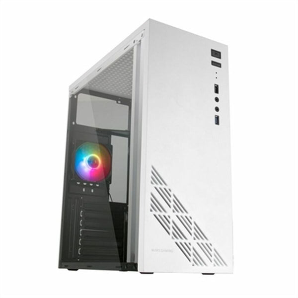 ATX Semi-tower Box Mars Gaming MC100W White ATX LED RGB-0