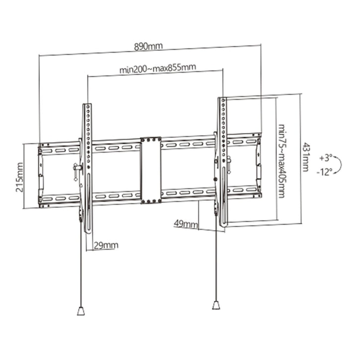 Wall Bracket GEMBIRD WM-90T-01 43" 90"-2