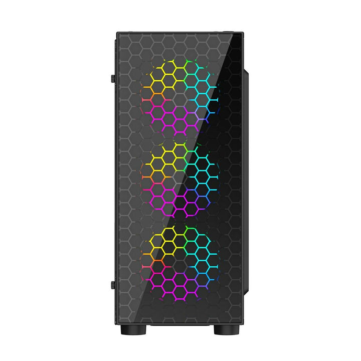 ATX Semi-tower Box GEMBIRD CCC-FC-500 Black Multicolour-9