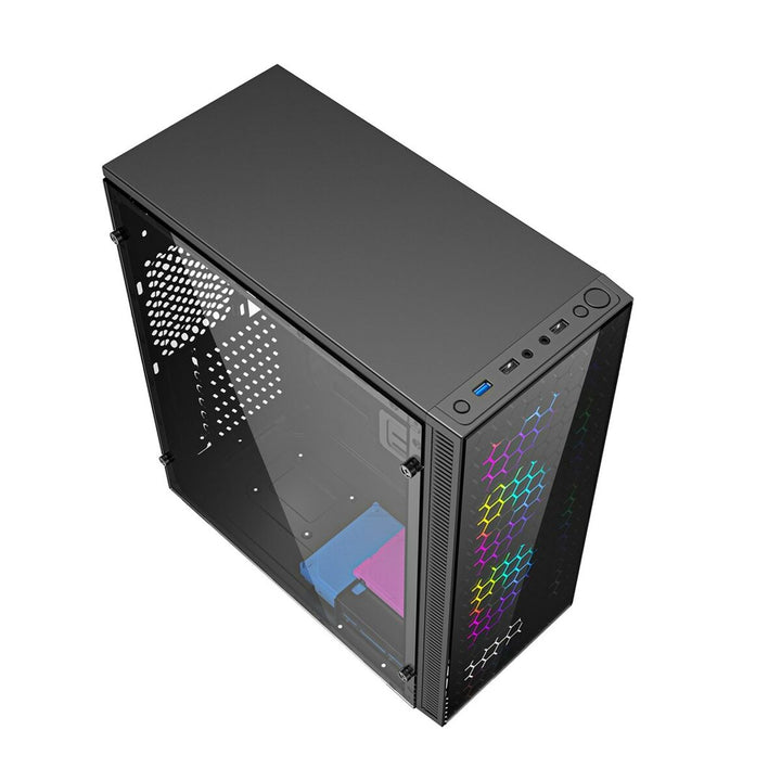 ATX Semi-tower Box GEMBIRD CCC-FC-500 Black Multicolour-7