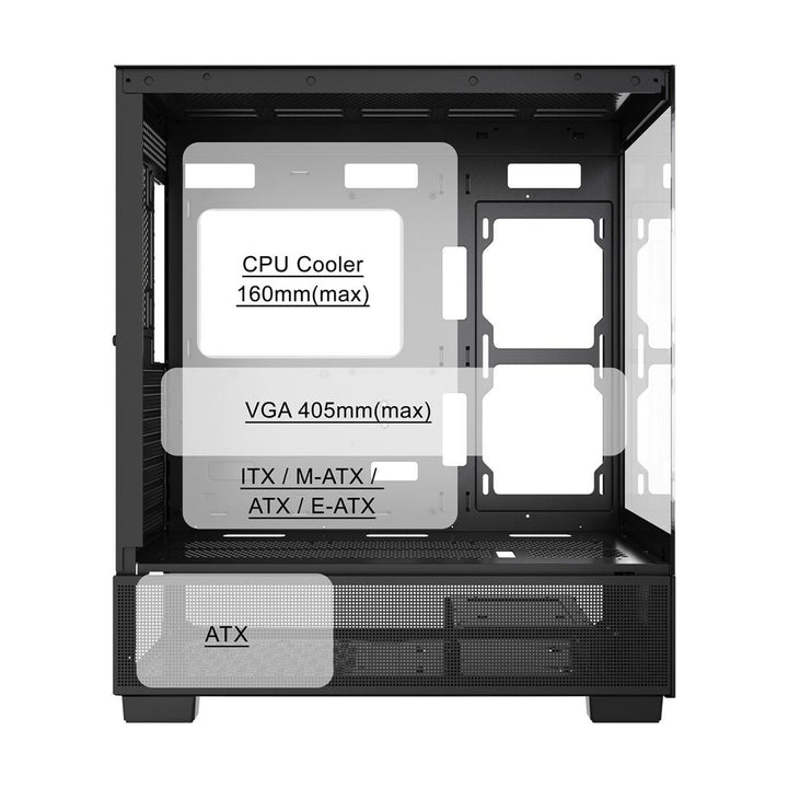 ATX Semi-tower Box GEMBIRD CCC-FC-X550 Black-2