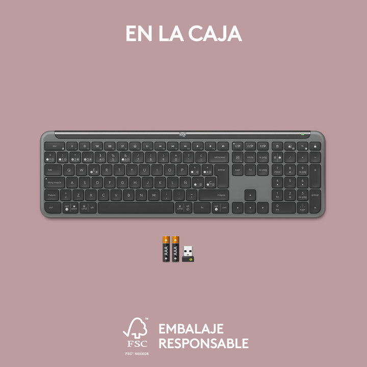 Wireless Keyboard Logitech 920-012455 Graphite QWERTY-1