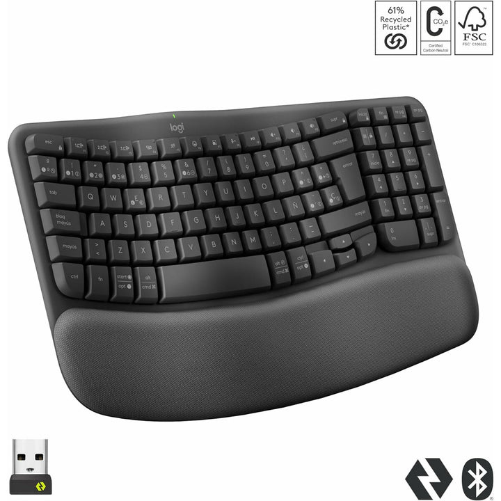 Keyboard Logitech 920-012296 Graphite Spanish QWERTY-19