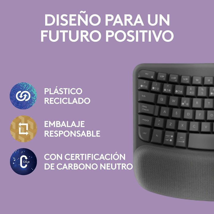 Keyboard Logitech 920-012296 Graphite Spanish QWERTY-3
