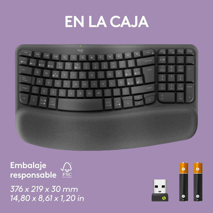Keyboard Logitech 920-012296 Graphite Spanish QWERTY-2