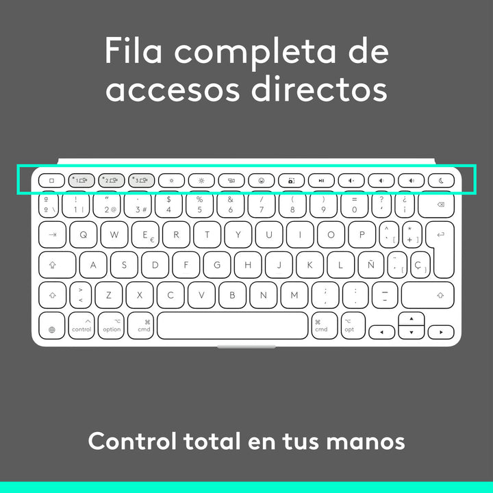 Bluetooth Keyboard Logitech 920-013011 Spanish Qwerty Grey White/Grey-15