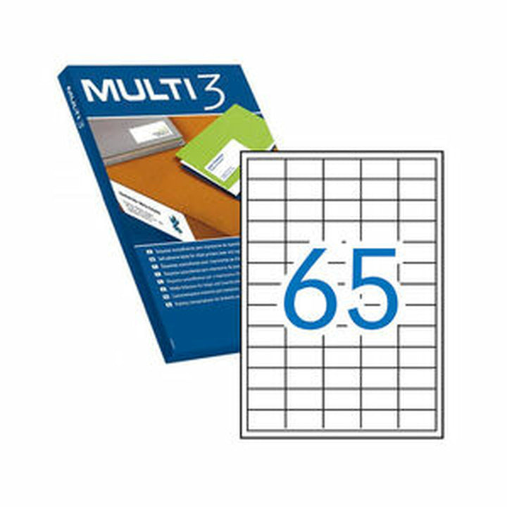 Adhesive labels MULTI 3 White Upright 500 Sheets 38 x 21,2 mm-1