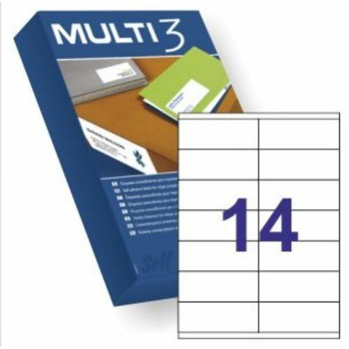 Adhesive labels MULTI 3 White Upright 500 Sheets 105 x 42,4 mm-1