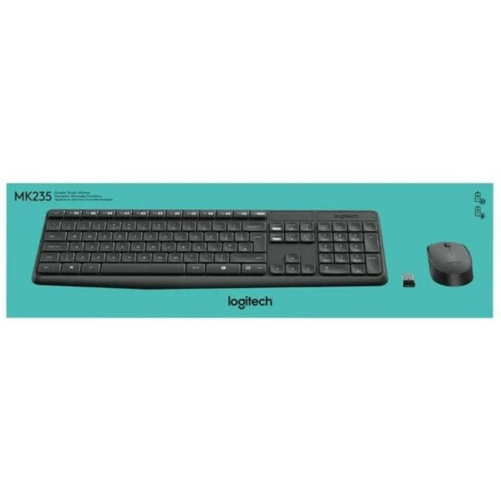Keyboard and Wireless Mouse Logitech 920-007919 Grey Spanish Qwerty QWERTY-2