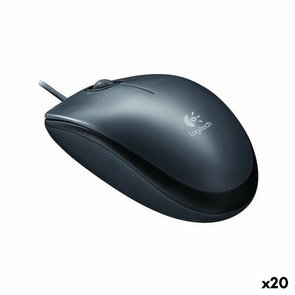 Mouse Logitech M90 Black Grey (20 Units)-0